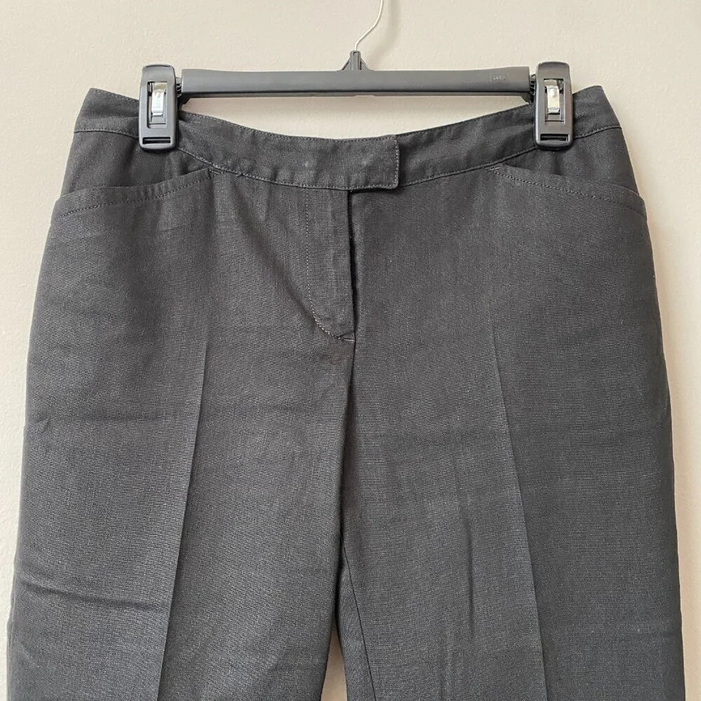 J. Jill Womens Size 6P Genuine Fit Below Waist Linen Cropped Trouser Dress Pants - Picture 6 of 16